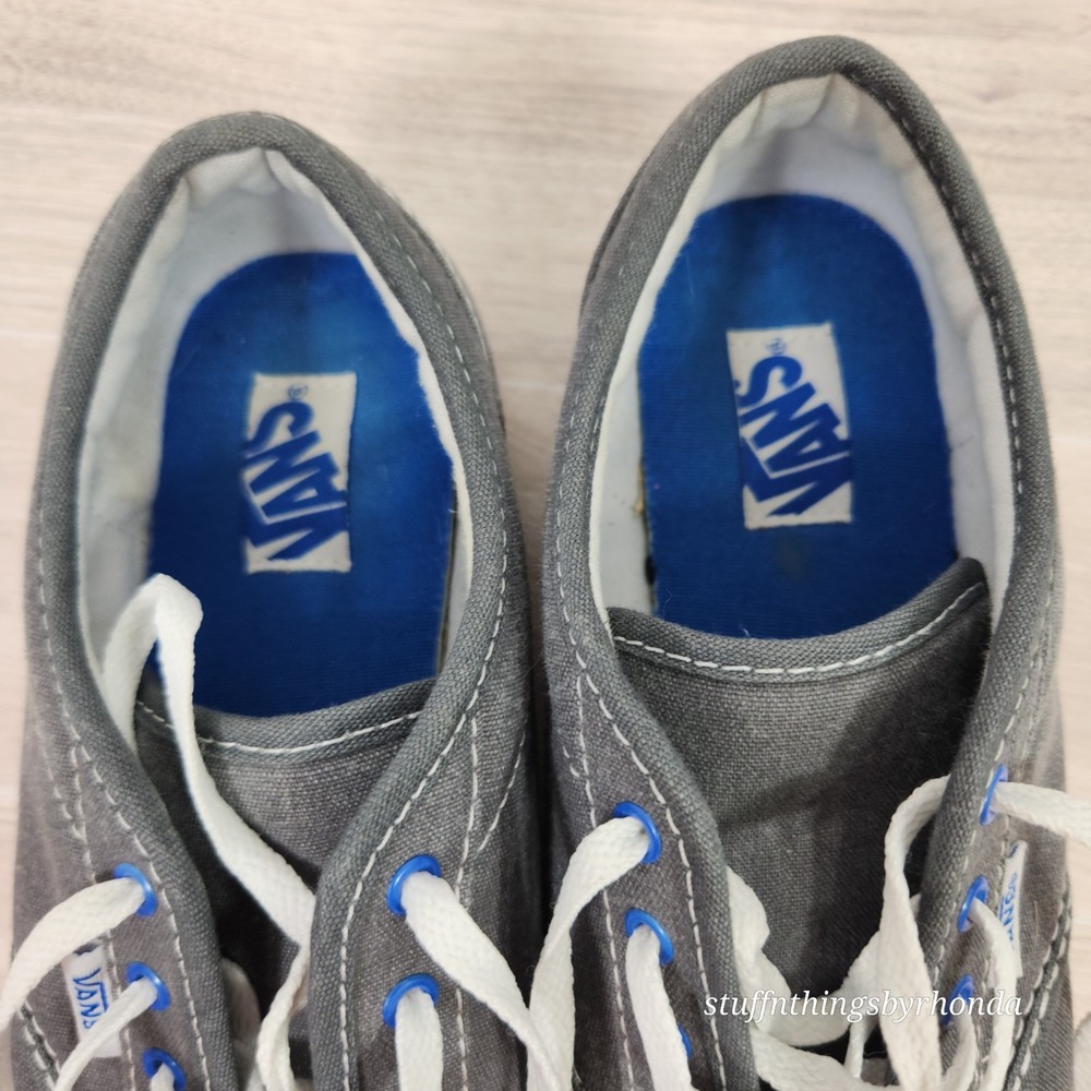 Vans Gray Lace Up Sneakers/Trainers, US Size Women's 7, Canvas Great‎ Condition! - Picture 6 of 9